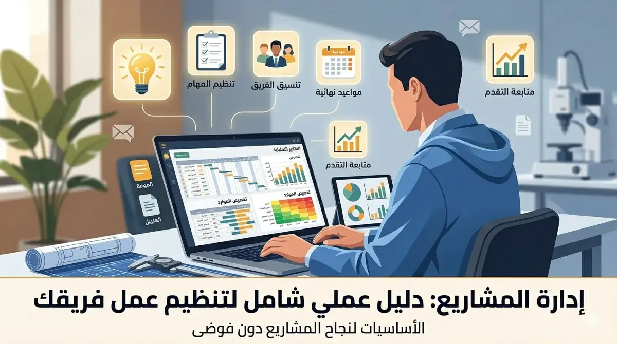 إدارة المشاريع: دليل عملي شامل لتنظيم عمل فريقك